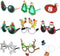 Ocean Line Novelty Christmas Glasses - 8 Pack Creative Funny Eyewear, Happy New Year Celebration, Holiday Sunglasses Party Supplies Decoration for Kids and Adults