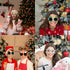Ocean Line Novelty Christmas Glasses - 8 Pack Creative Funny Eyewear, Happy New Year Celebration, Holiday Sunglasses Party Supplies Decoration for Kids and Adults