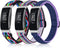 BNBIDEN 3 Pack Stretchy Bands Compatible with Fitbit Inspire 2 / Inspire HR/Inspire/Ace 2, Soft Adjustable Solo Loop Elastic Nylon Replacement Straps for Fitbit Inspire Fitness Tracker Women Men