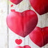 Happy Valentines Day Shower Curtain Cute Red Love Heart on Pink Bathroom Decor Polyester Fabric Waterproof with Hooks 72 x 72 Inch