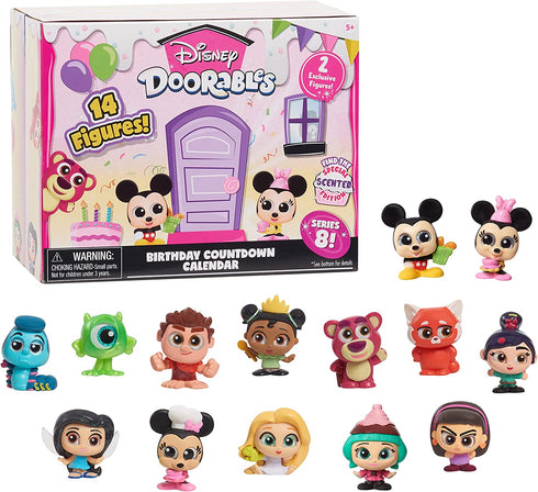 Disney Doorables Countdown to Birthday Calendar, Collectible Blind Bag Figures, Officially Licensed Kids Toys for Ages 3 Up, Gifts and Presents, Amazon Exclusive