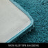 MIULEE Extra Thick Non Slip Bathroom Rug Shaggy Soft Bath Mat Plush Microfiber Absorbent Water for Shower Tub Machine Washable (Turquoise, 20x30 Inches)
