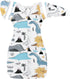 Baby Transition Swaddle Sack,Baby Sleeping Bag with Arms Up Removable Long Sleeve,or Sleeveless,100% Cotton,Baby Sleep Sack for Appease The Baby,Blue?7-14months?