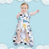 Baby Transition Swaddle Sack,Baby Sleeping Bag with Arms Up Removable Long Sleeve,or Sleeveless,100% Cotton,Baby Sleep Sack for Appease The Baby,Blue?7-14months?