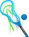 Franklin Sports Kids Mini Lacrosse Stick + Ball Set - Venom Youth Plastic Lacrosse Stick for Beginners - Perfect Set for Kids + Toddlers - Blue