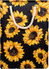 Sunflowers Laundry Hamper, 72L Large Collapsible Tall Laundry Basket Waterproof Dirty Clothes Bag with Cotton Ropes Handles Washing Storage Bin for Clothes, Toys, Nursery, Bedroom, Bathroom, College