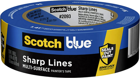ScotchBlue Sharp Lines Painter's Tape, 1.41 inch x 60 yard, 3 Rolls