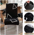 UMETE Chair Covers for Dining Room Set of 6, Dining Chair Slipcovers Stretch Dining Room Chair Covers Seat Protector, Washable Parsons Chair Cover for Home,Banquet(Black Graphics,6 Pack)