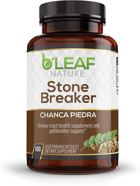 Stone Breaker Chanca Piedra Extract 1000mg - Urinary Tract and Gallbladder Support - 100 Vegetarian Capsules by B’Leaf Nature