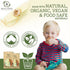 Bee's Wrap - Vegan 3 Pack - Made in USA with Certified Organic Cotton - Plastic and Silicone Free - Reusable Plant-Based Food Wraps - 3 Pieces (S, M, L)