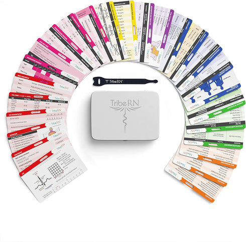 BadgeGuru by Tribe RN - 52 Cheat Sheets on 26 Nurse Badge Cards - Designed by Nurses, for Nurses - Essential for Nurses and Nursing Students - Bonus Access to Our Digital Resource Library