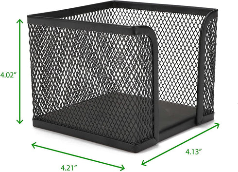 Mind Reader 2-Pack Metal Mesh Memo Pad Holder, Black