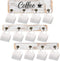 LotFancy Coffee Mug Holder, Rustic Wall Mounted Mug Rack with 12 Cup Hangers, Farmhouse Wood Cup Organizer for Home, Office, Kitchen Display Storage Collection, White Coffee Nook Décor