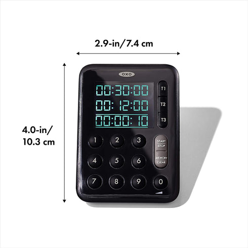 OXO Good Grips Triple Kitchen Timer, Black
