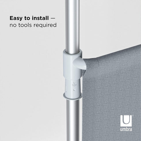 Umbra Anywhere Expandable Room Divider, Tension Curtain Rod, Damage Free, 36 to 66 Inches, Nickel