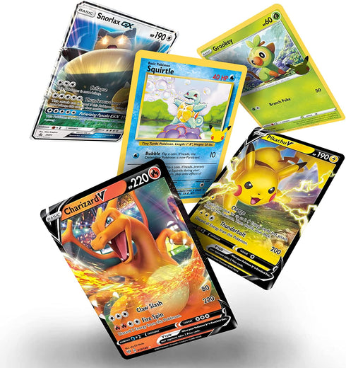Golden Groundhog TCG Bundle - Including 5 Oversize/Jumbo Cards (Variety of Basic, Promos & Random Ultra Rare Cards Such as V, GX, and More)
