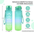 KEEPTO Motivational 32 oz Water Bottle with Straw,BPA Free Water Jug with Time Marker