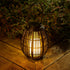 neemor Outdoor Solar Rattan Candle Lantern Automatic Switch LED Flickering Flameless Light Hanging Table Lamp Decorative Patio Yard Garden Pathway Walkway