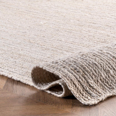 nuLOOM Rigo Hand Woven Jute Accent Rug, 2' 3" x 4' Oval, Off-white