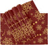 Christmas Snowflakes Red Placemats Set of 4 Non Slip Burlap Winter Table Mats Heat Resistant Washable Place Mats for Dining Home Kitchen 12 x 18 Inch