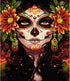Paint by Number for Adults, CAYUDEN 16" x 20" Acrylic Paint by Numbers for Adults Beginner Kids Skull Painting by Number Kit on Canvas with 3 Brushes on Canvas Watercolor Adult Paint by Numbers Kits