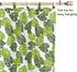 BROSHAN White and Green Curtains for Bedroom 1 Panel, Monstera Palm Leaf Window Curtain, Tropical Curtains &Drapes for Jungle Safari Kids Boys Girls Room Darkening Window Treatments, 78 inches Long