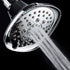 AquaDance, Chrome Hot Oval Square Style 6-setting High-Pressure Luxury Shower Head. Angle Adjustable, Solid Brass Connection Nut, Finish. Premium Quality Exclusive Showerhead from Top American