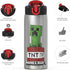Zak Designs - MICI-V151 Zak Designs 27oz Minecraft 18/8 Stainless Steel Water Bottle with Flip-up Straw Spout and Locking Spout Cover, Durable Cup for Sports or Travel (27oz, Minecraft Creeper)