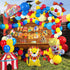 Golray 138Pcs Carnival Circus Balloon Garland Arch Kit for Kids Carnival Circus Theme Birthday Party Decorations Supplies, Carnival Decor with Happy Birthday Banner Circus Tent Lion Clown Head Popcorn