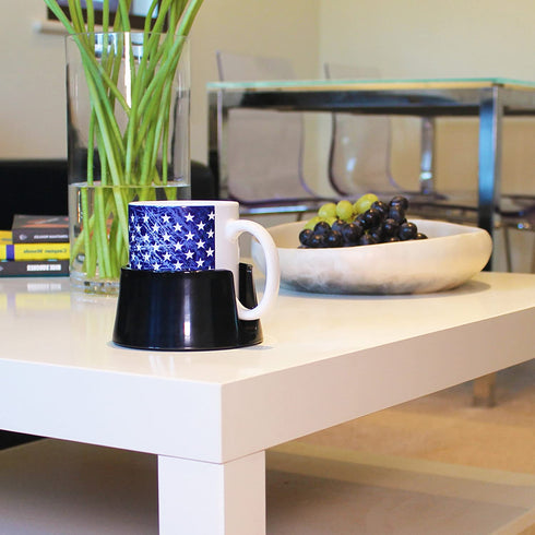 TableCoaster - The Ultimate Anti-Spill Drink Holder, Jet Black