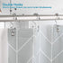 DQG Bathdesign Durable Shower Curtain Hooks Rings,Never Rust Stainless Steel Double Sliding Shower Hooks That, for Bathroom Shower Rods Curtains, Set of 12 Shower Curtain Hooks (Chrome)