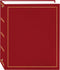 Magnetic Self-Stick 3-Ring Photo Album 100 Pages (50 Sheets), Red