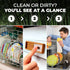TEYGA Bamboo Dishwasher Clean Dirty Sign - With Stainless Steel Window - Clean Dirty Sign for Dishwasher, No-Scratch Dishwasher Dirty Clean Magnet, 2 Two-Sided Stickers, Clean Dirty Dishwasher Magnet