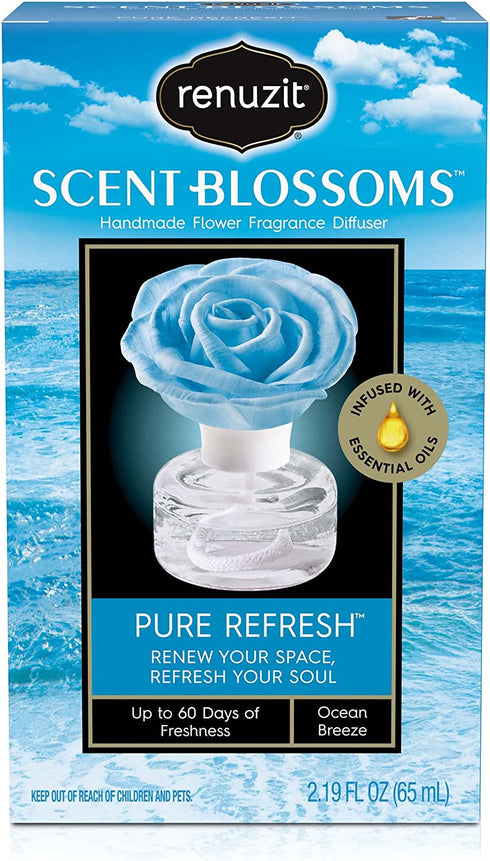 Renuzit Scent Blossoms Fragrance Diffuser Handmade Flower, Pure Refresh, 1 Count