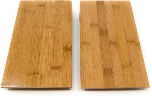 TJ Global Set of 2 Sashimi Sushi Bamboo Serving Geta Plates - Japanese Style Tableware Bamboo Sushi Board Cutting Tray (L8.2" x W4.7")