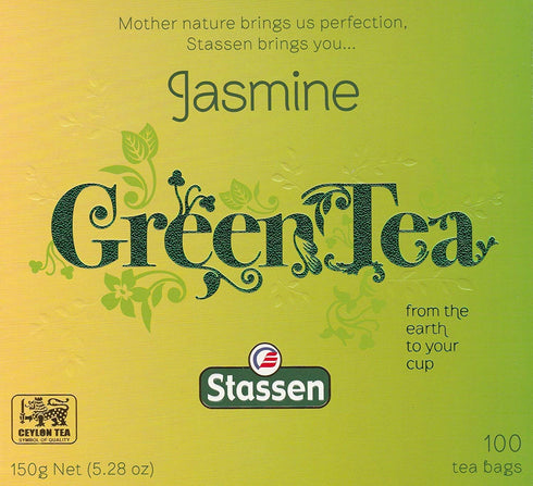 Stassen Pure Jasmine Green Tea, 100 Tea Bags