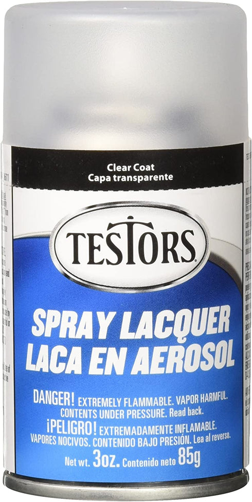 Testors Spray Lacquer 3oz, Clear Coat