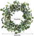 CEWOR 19 Inches Artificial Eucalyptus Wreath Spring Summer Large Green Leaf for Front Door Wall Window Farmhouse Garland Decor
