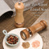 MuuWooden Wooden Salt and Pepper Grinder Set, Refillable Pepper Mill Wood Salt and Peppers Shakers, Adustable Ceramic Roter & Transparent Spice Pepper Mills for Kitchen Gift with Brush - 2 Pcs 6.5inch