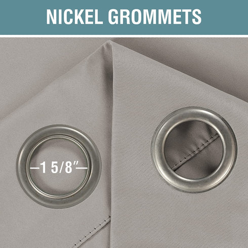 H.VERSAILTEX Blackout Curtain for Living Room Thermal Insulated Window Treatment Curtain Extra Long 108 inch Length Energy Saving Solid Grommet Top Blackout Drape, One Panel, Taupe