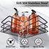 Shower Caddy Corner 2 Pack, Lanhado Shower Organizer Corner with Adhesive, SUS304 Rustproof Stainless Steel Shower Shelf for Inside Shower, Wall Mounted No Drilling Corner Shower Caddy with 4 Hooks