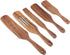 Yowzie Spurtle Shovel Scraper 5 Piece Kitchen Set Utensils Non-Stick Heat Resistant Insta-Pot Cookware Natural Slotted Acacia Wooden Set For Stirring Mixing Serving