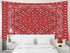 Pamime Home Decor Tapestry for Christmas Red Bandana Print Wall Tapestry Hanging Tapestries for Dorm Room Bedroom Living Room 80X60 Inches Tapestry,Red White 1