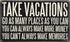 Primitives by Kathy Classic Box Sign, 10 x 6-Inches, Take Vacations