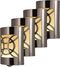 GE CoverLite LED Night Light, Decorative, Plug-in, Smart Dusk-to-Dawn Sensor, Home Décor, Ideal for Bedroom, Bathroom, Kitchen, Hallway, UL-Certified, 46459, Brushed Nickel | Geometric