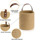 DULLEMELO Small Jute Hanging Baskets 2 Pack 7"(D) x 8"(H), Jute Woven Hanging Storage Basket With Leather Handle, Small Storage Basket for Wall Decor Plants (Jute)