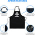 Savvy Designs Aprons for Men - Adjustable Black Apron with Pockets, Mr Good Lookin is Cookin - Unique Christmas BBQ & Grilling Gifts
