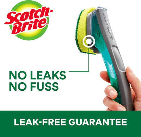 Scotch-Brite Heavy Duty Advanced Soap Control Dishwand, Control Soap With A Button, Keep Your Hands Out Of Dirty Water, Long Lasting and Reusable