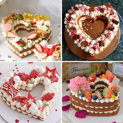 8inch Alphabet Cake Stencils Letter Stencil A-Z 26Pcs,0-9 Number Cake Templates 10Pcs with a Heart Mold, Five-Pointed Star for Birthday Wedding Anniversary?38pcs? (8in)