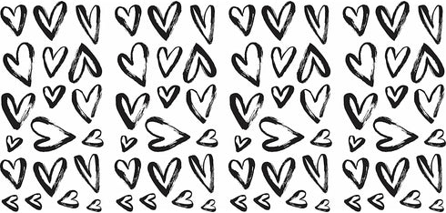 RoomMates RMK4884SCS Black Sketchy Hearts Peel and Stick Wall Decals